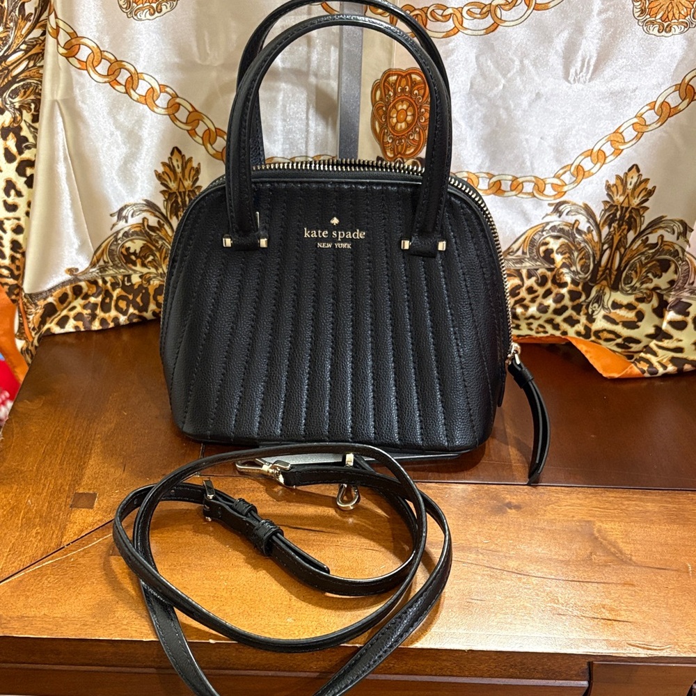 Kate Spade Black Quilted Satchel